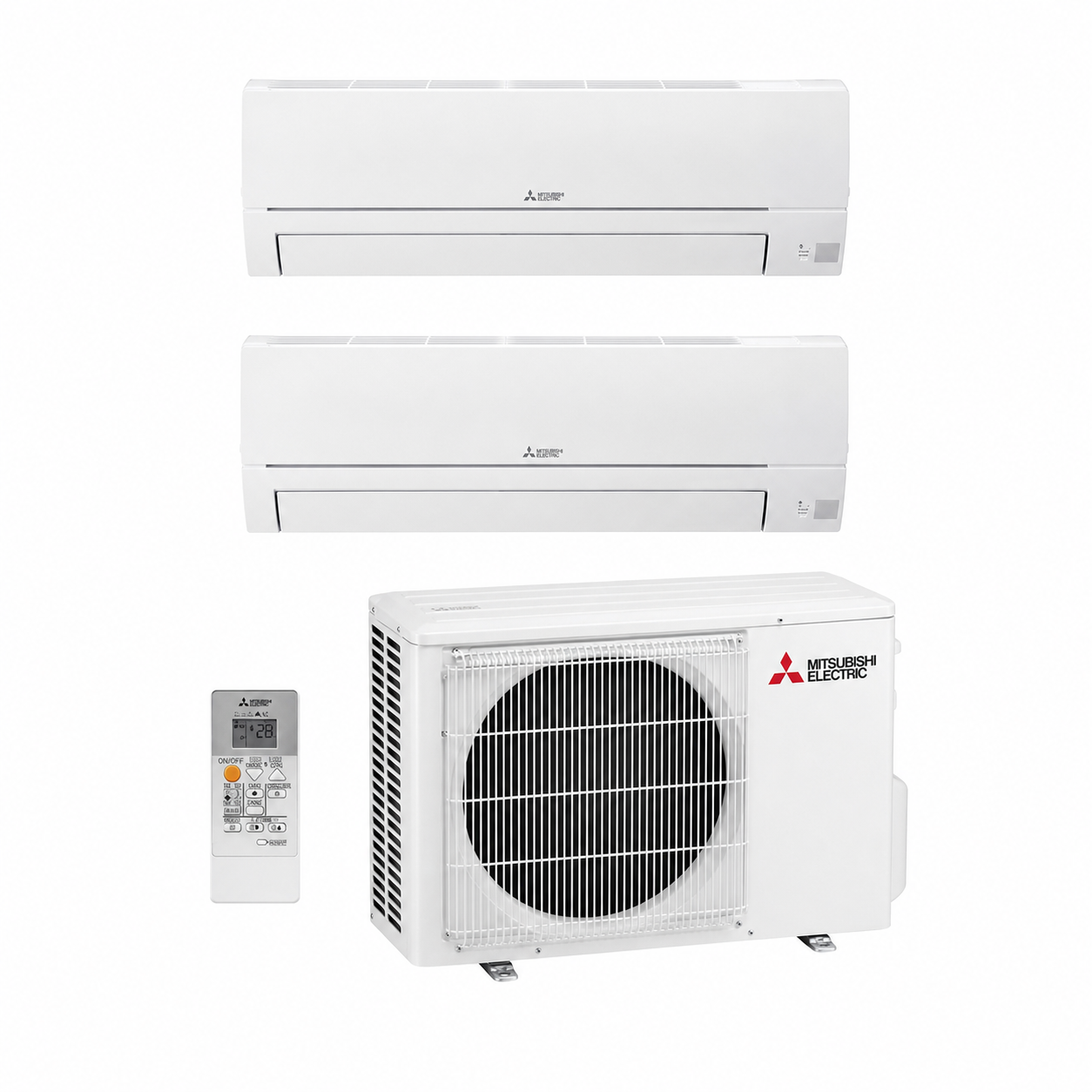 Pack bi-split Mitsubishi Essentiel MXZ-2HA40VF avec deux unités MSZ-HR25VF
